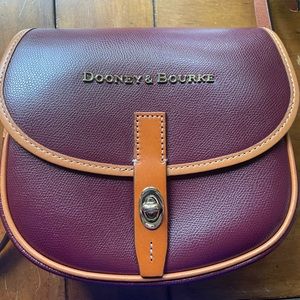 Dooney Bourke Saddle Crossbody Cranberry Maroon Burgundy